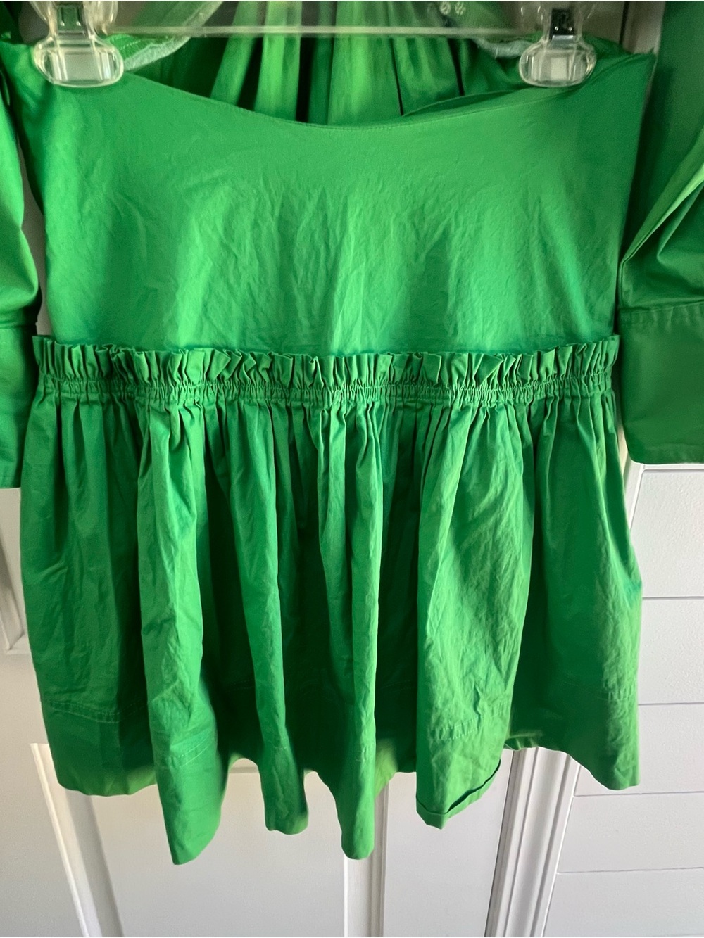 Jason Wu Vividian Green Cotton Poplin Cutout Mini Vacation Dress SZ L - Picture 12 of 14